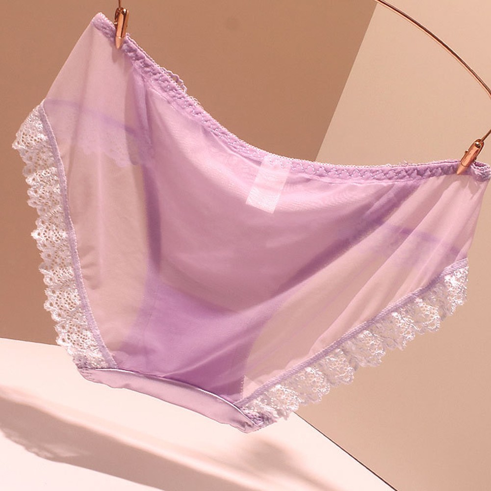 Satin Soft Underwear Lightweight Breathable Sexy Briefs Traceless Knickers