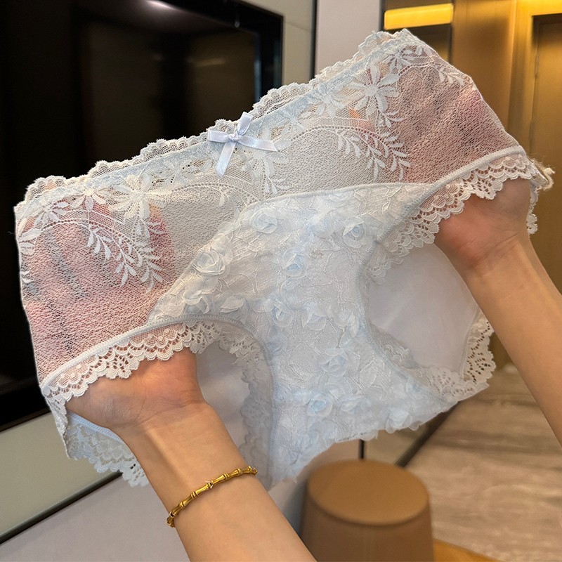 5 Pack Lot Sexy Womens Sheer Lace Panties Underwear See Through Lingeries French