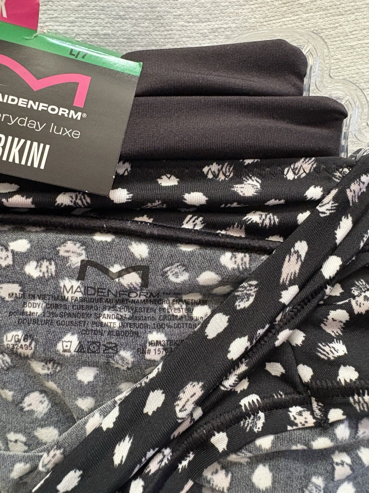 NEW Maidenform Panty Everyday Luxe Bikini 3-Pack Size 7 Large DM3TBK Multicolor