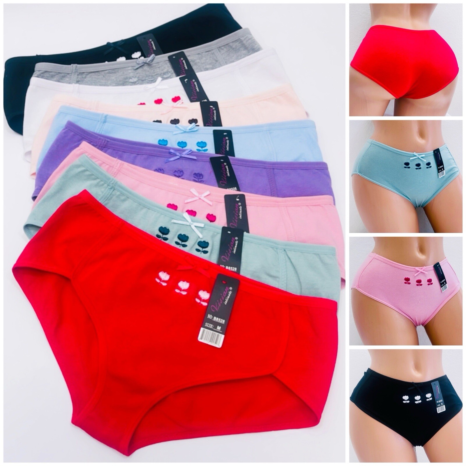 Boyshorts Sports Short Panties 6-12 Undies 95% Cotton Sporty Knicker 8528 S-XL