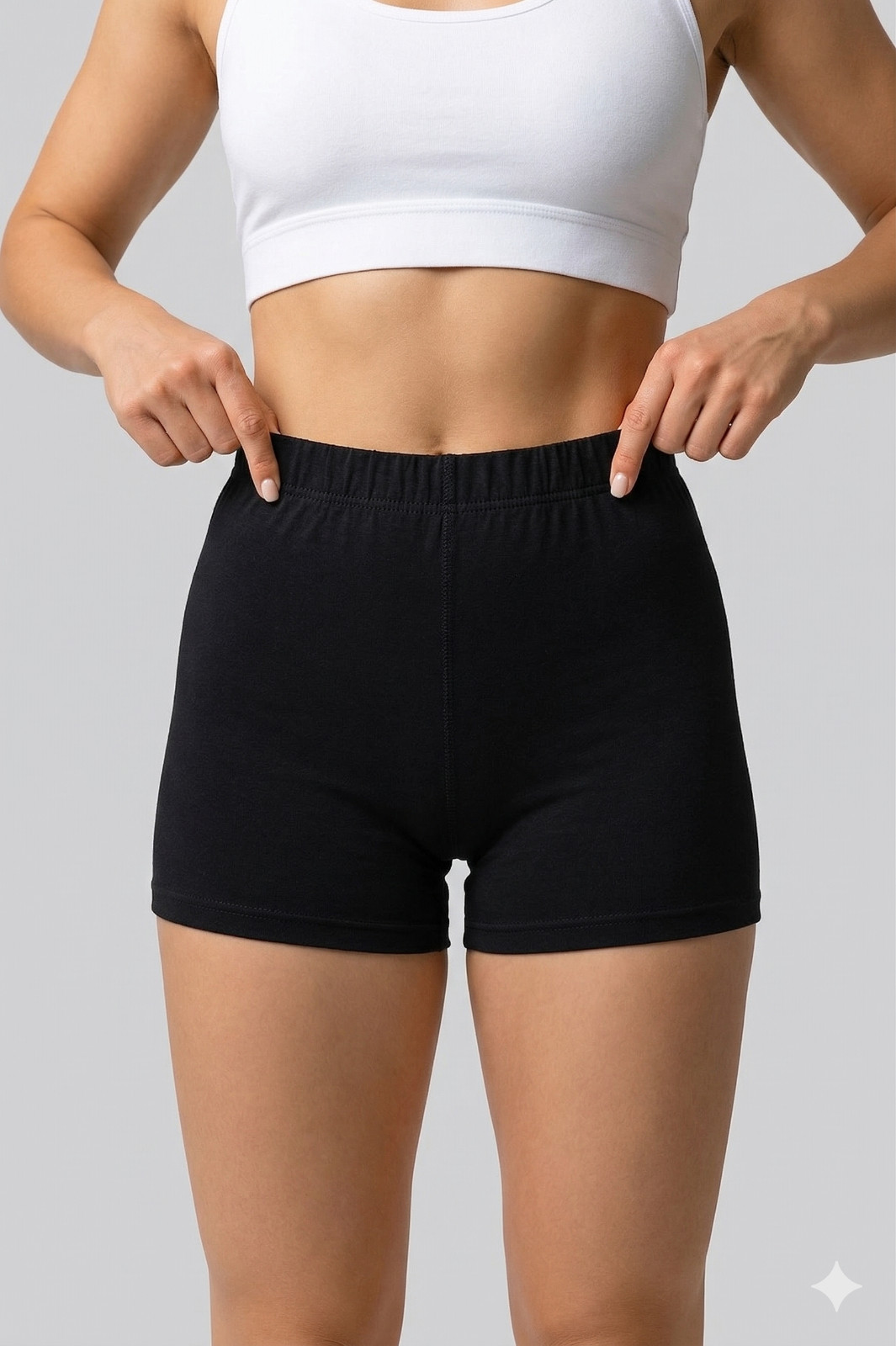 Women Mini Shorts Elasticated Waist Black White Beach Holiday Dance Hot Pants UK