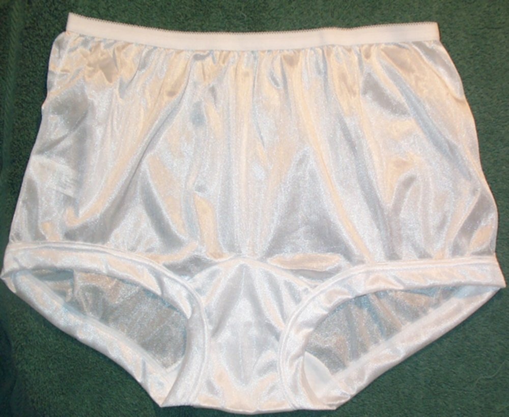 3 Pair TRICOT BAND LEG Panty Size 10 White Nylon Brief USA Made
