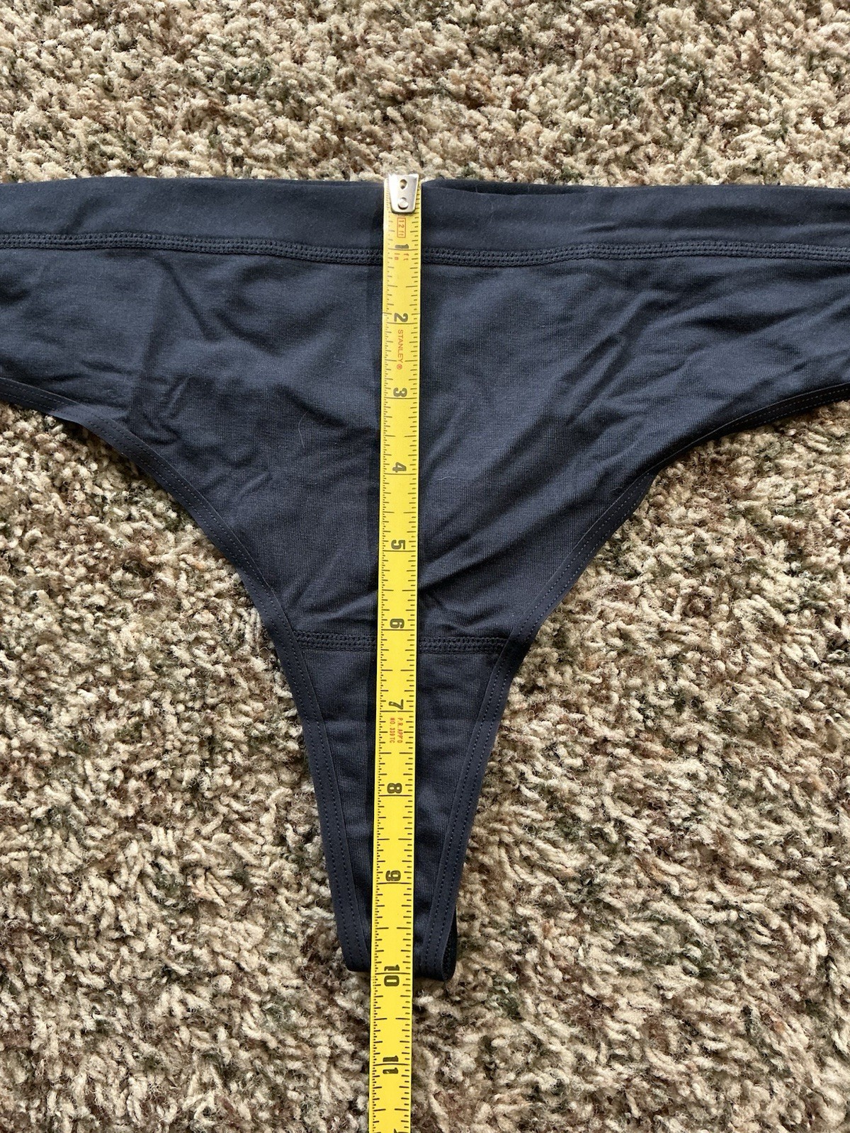Womens Duluth Trading Thong Panties Size Large Black NWOT