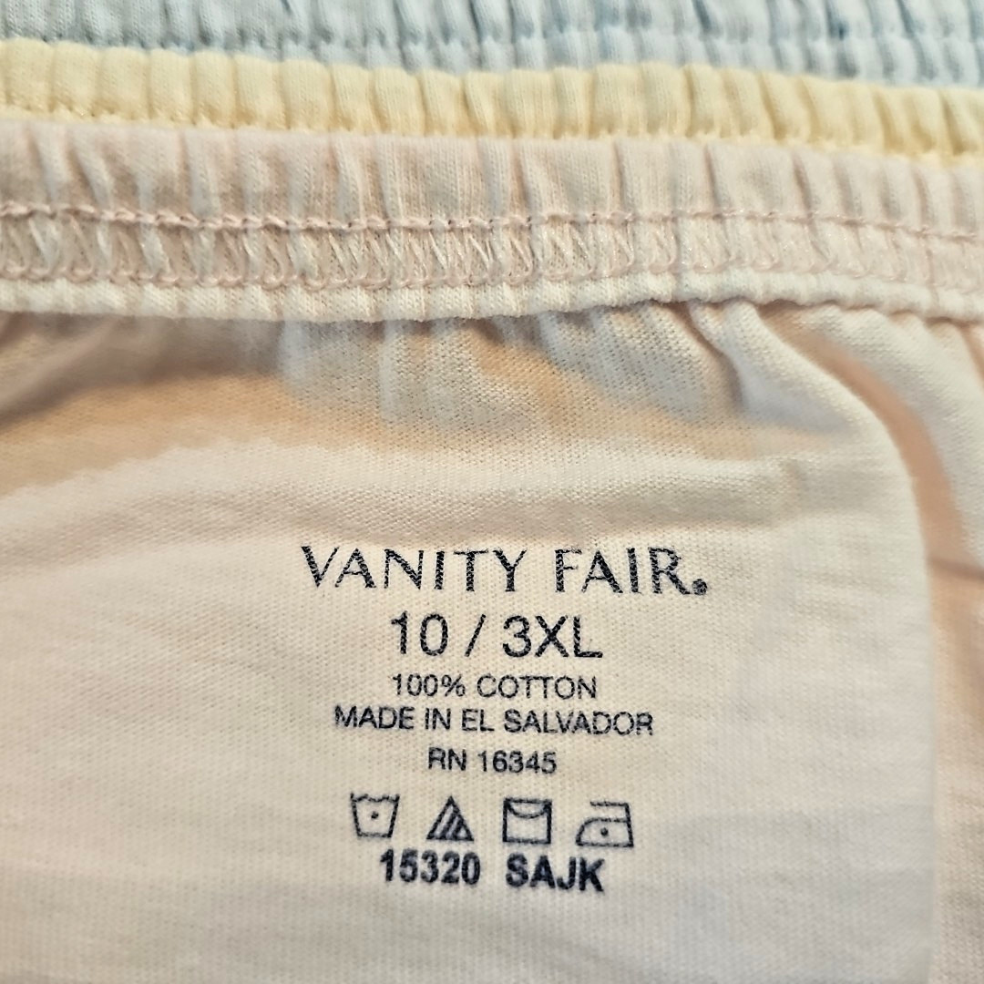 Womens Vanity Fair BRIEFS Size 10 3XL Perfectly Yours 15320 COTTON Underwear 3PK