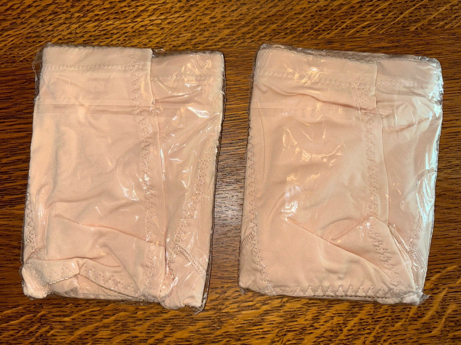 Barbra’s Women’s Travel Pocket Underwear Girdle Brief Panties Sz L Beige 2 Pair