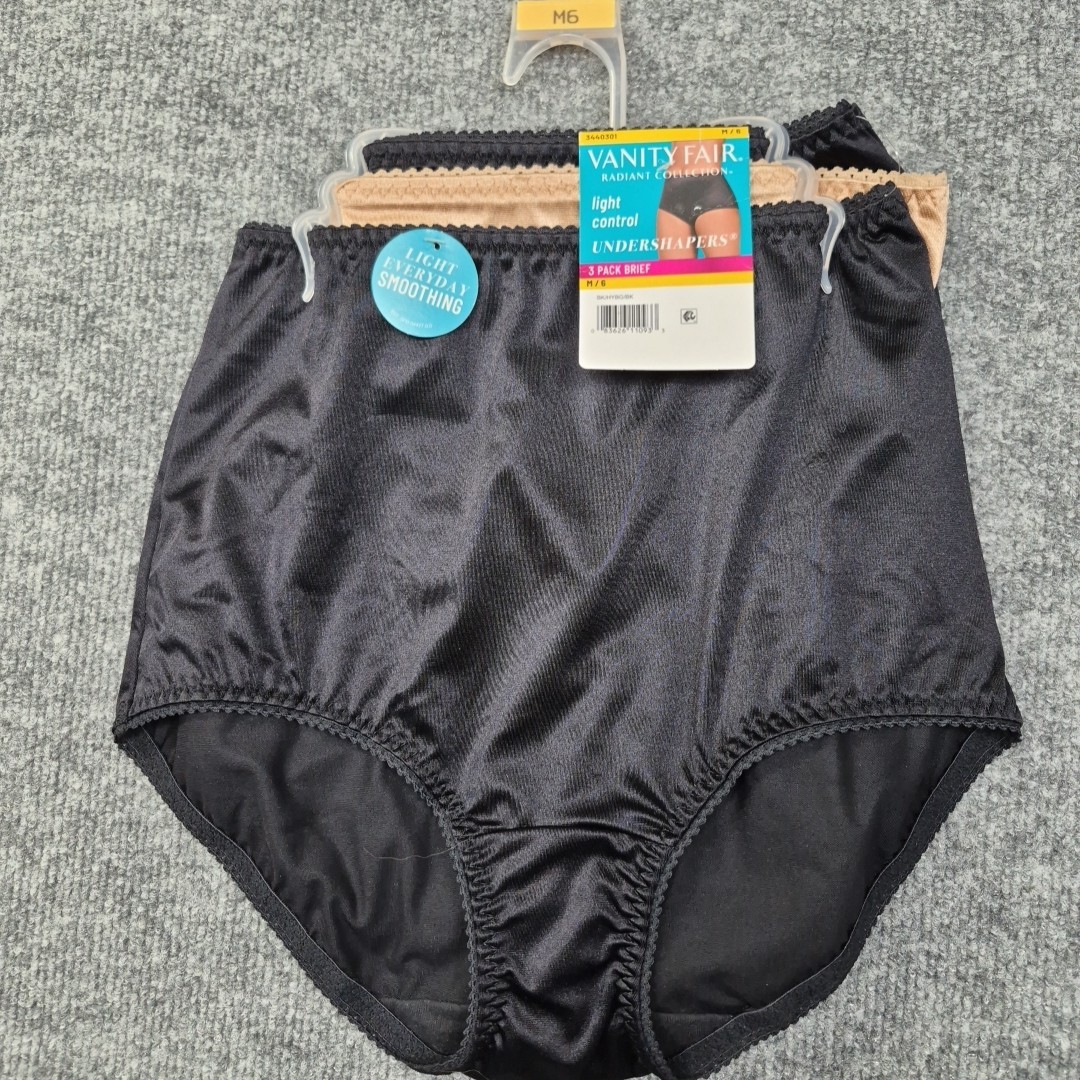 NEW M/6 Vanity Fair Radiant Collection 3 Pairs of Briefs Light Control