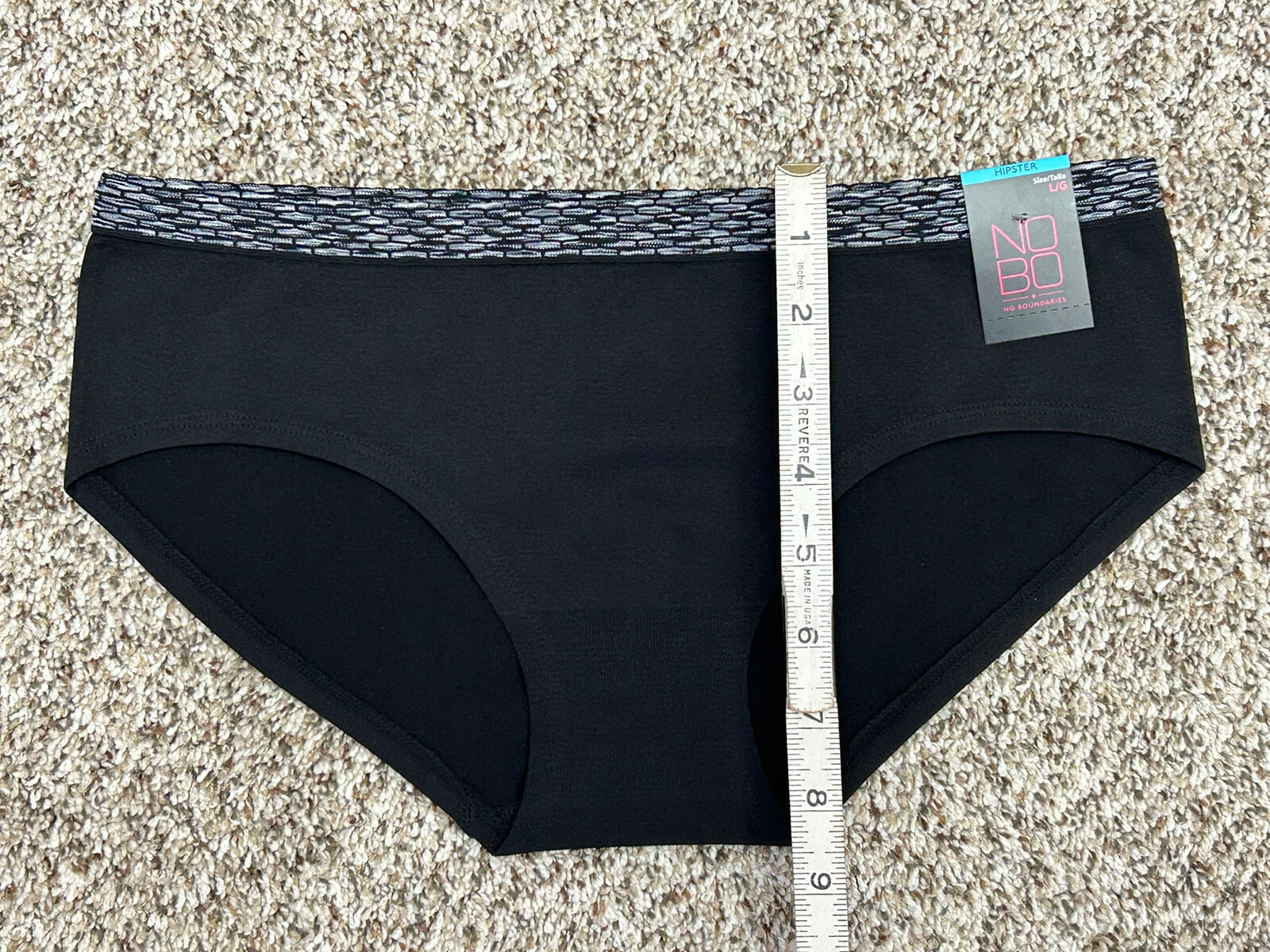 New NOBO No Boundaries Seamless Hipster Panties 3-PACK LARGE (U30)