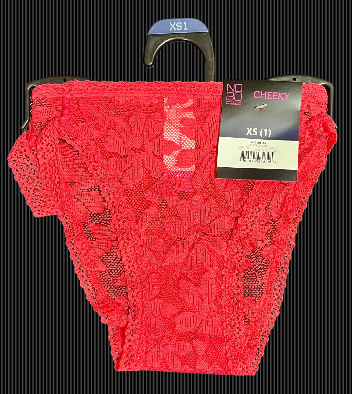 Women’s NOBO No Boundaries Strappy Lace Cheeky XS-XXL Red Panties Underwear NWT