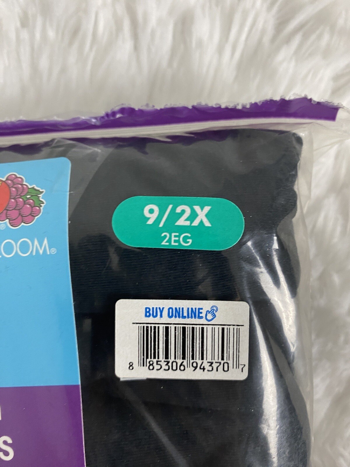 Fruit of The Loom Cotton Briefs Underwear Panties Women’s Size 9-2X Black 6 Pack