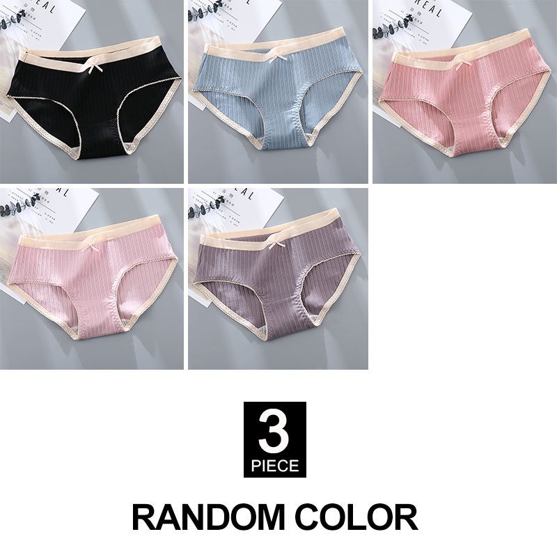 Breathable Cotton Panties – Antibacterial Seamless Panty Lace Mid Rise Underwear