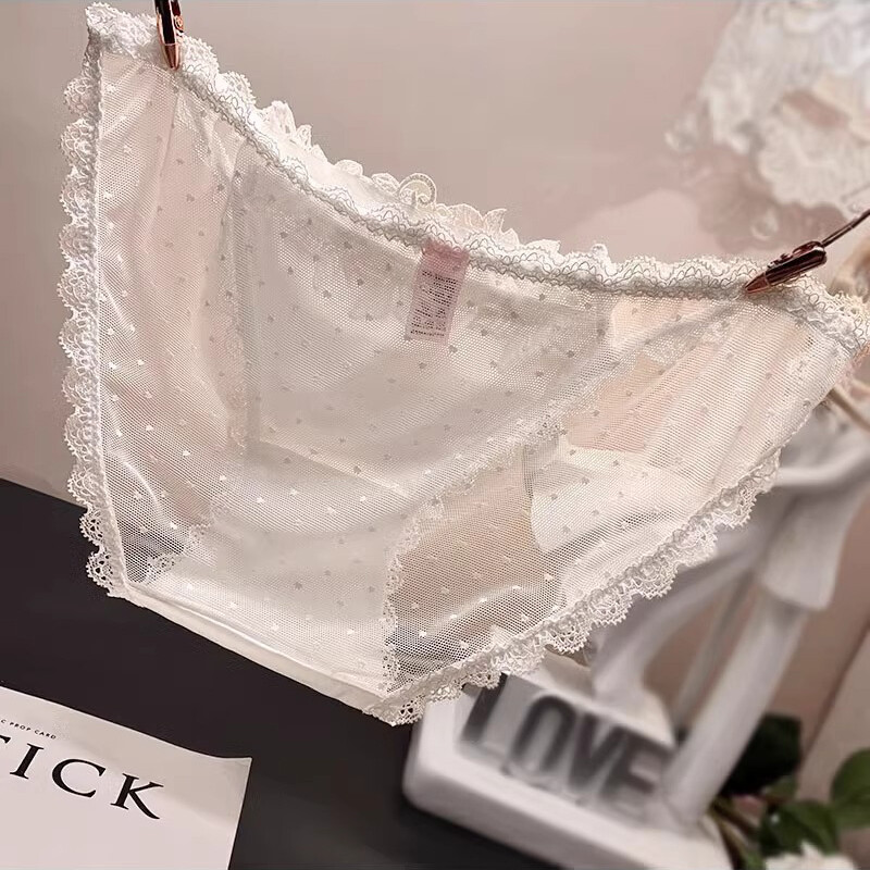 Pack Of 5 Womens Sexy Panties Satin Sheer Lace Low Rise Underwear Intimate Brief
