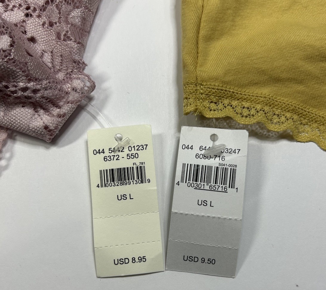 Aeries Womens Panties Underwear Lot Of 4 NWT Thong Size XL