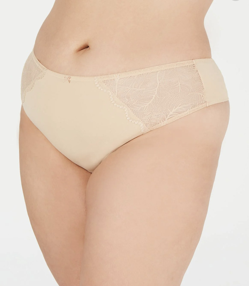 INC International Concepts Women’s Beige Lace Thong Underwear Plus Size 3X