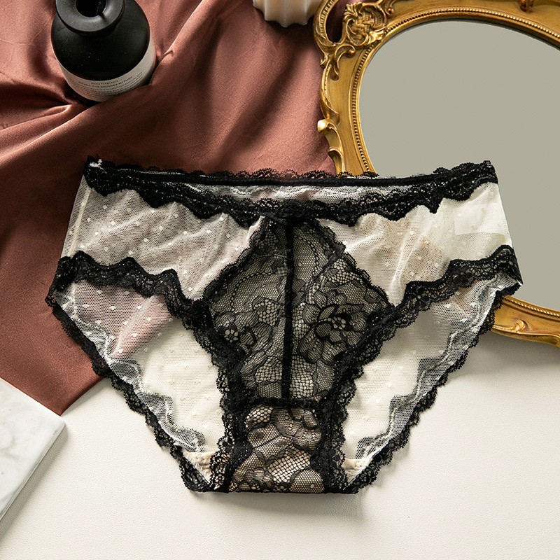 5 Pack Lot Sexy Womens French Lace Panties Underwear See Through Briefs Lingerie
