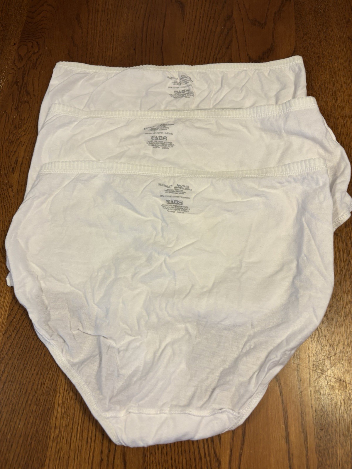 Hanes Womens Classic 3 Pair White Cotton Briefs 8XL