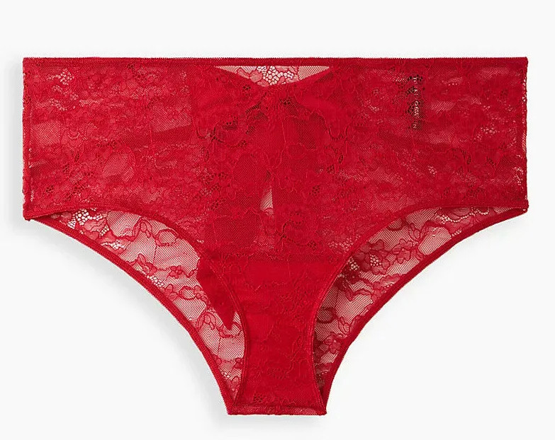 Torrid OPEN BACK CHEEKY PANTY – SATIN & LACE BOW red 1x 2x 3x 4x plus