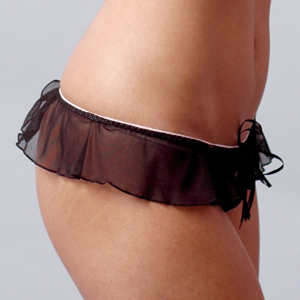 Plus Size Lingerie Open Crotch G-String Size OS Queen Black VX Intimates 8088X
