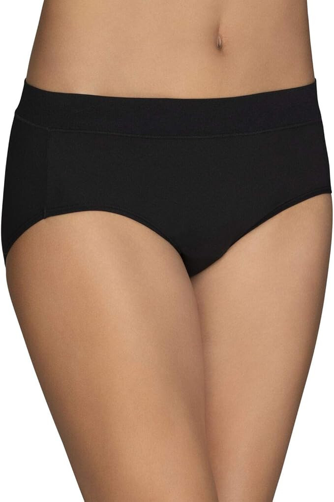 4 pc VANITY FAIR Beyond Comfort Seamless Waist HIPSTER Panty BLACK 18212 5~6~7~8