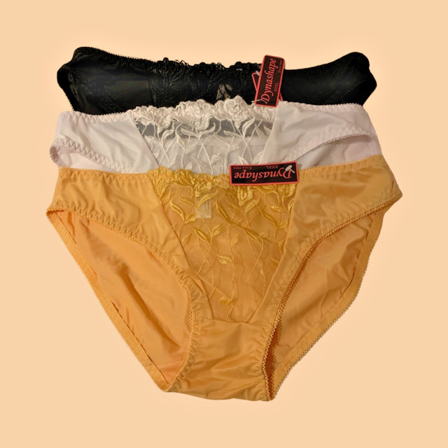3 pairs Womens Lace trim Dynashape Plus Size Panties