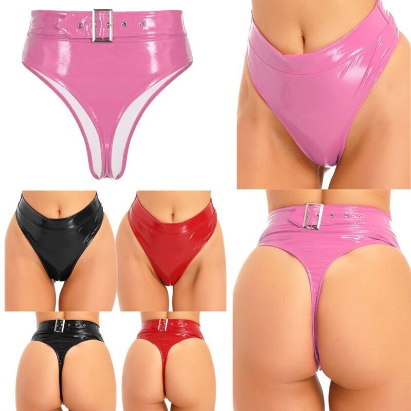 US Women G-String Booty Underwear Shiny Briefs Swimwear Shorts Festival Panties
