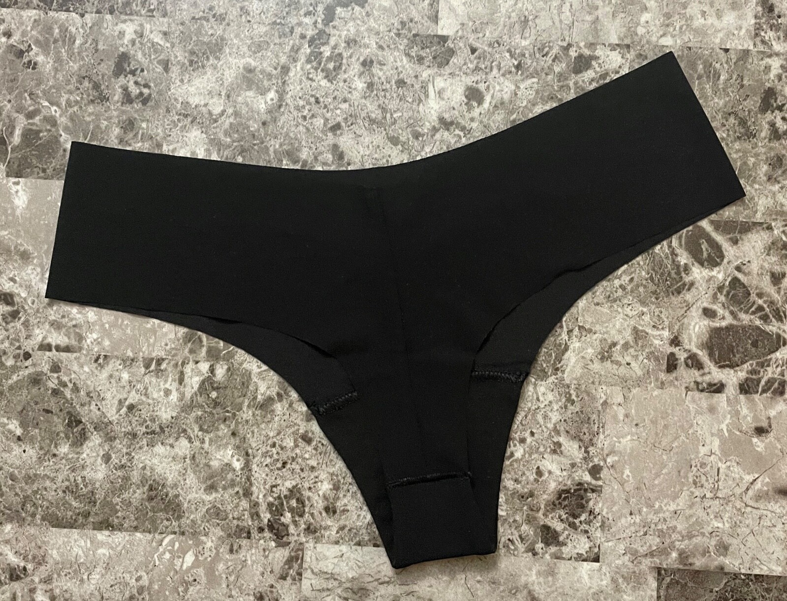 NWOT VICTORIA’S SECRET PINK BLACK WHITE GHOST HALLOWEEN NO SHOW THONG PANTIES