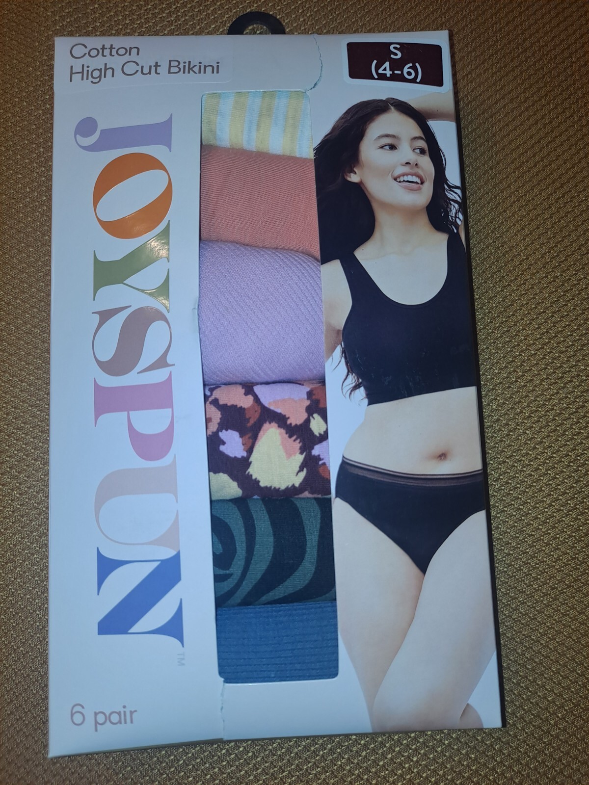 NEW Joyspun High Cut Bikini Panties Underwear 6 Pair Pack Tag Free S (4-6)
