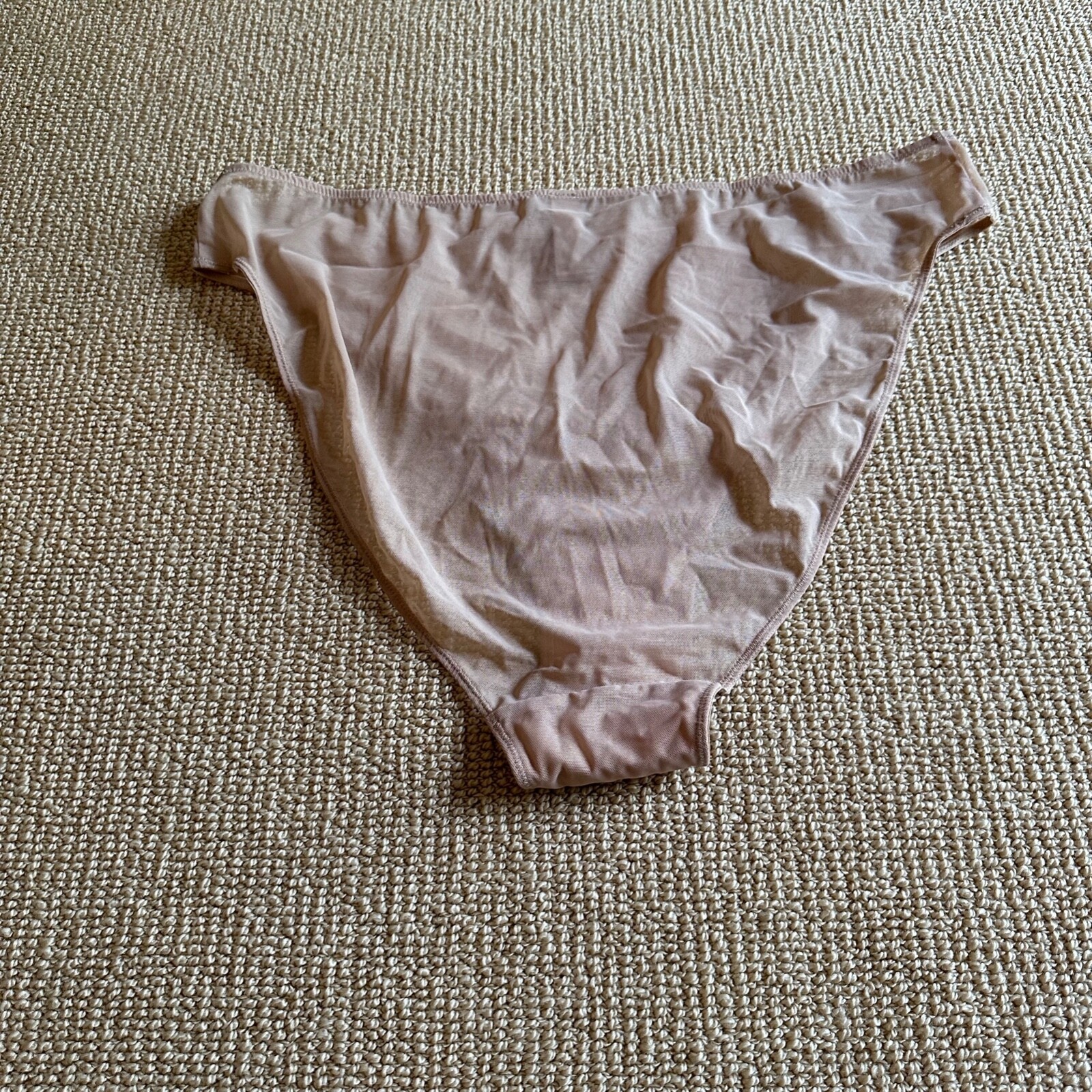 Skims Clay High Cut Mesh Bikini Briefs, Size 4X New