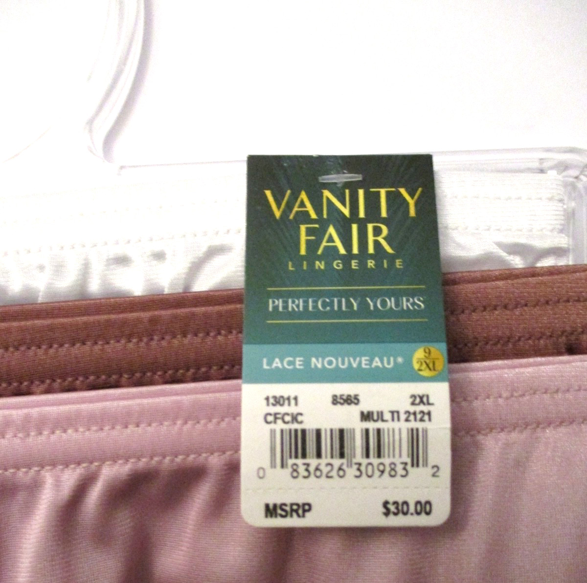 Vanity Fair brief panties 3 pair Perfectly Yours Lace Nouveau plus size 9/2XL