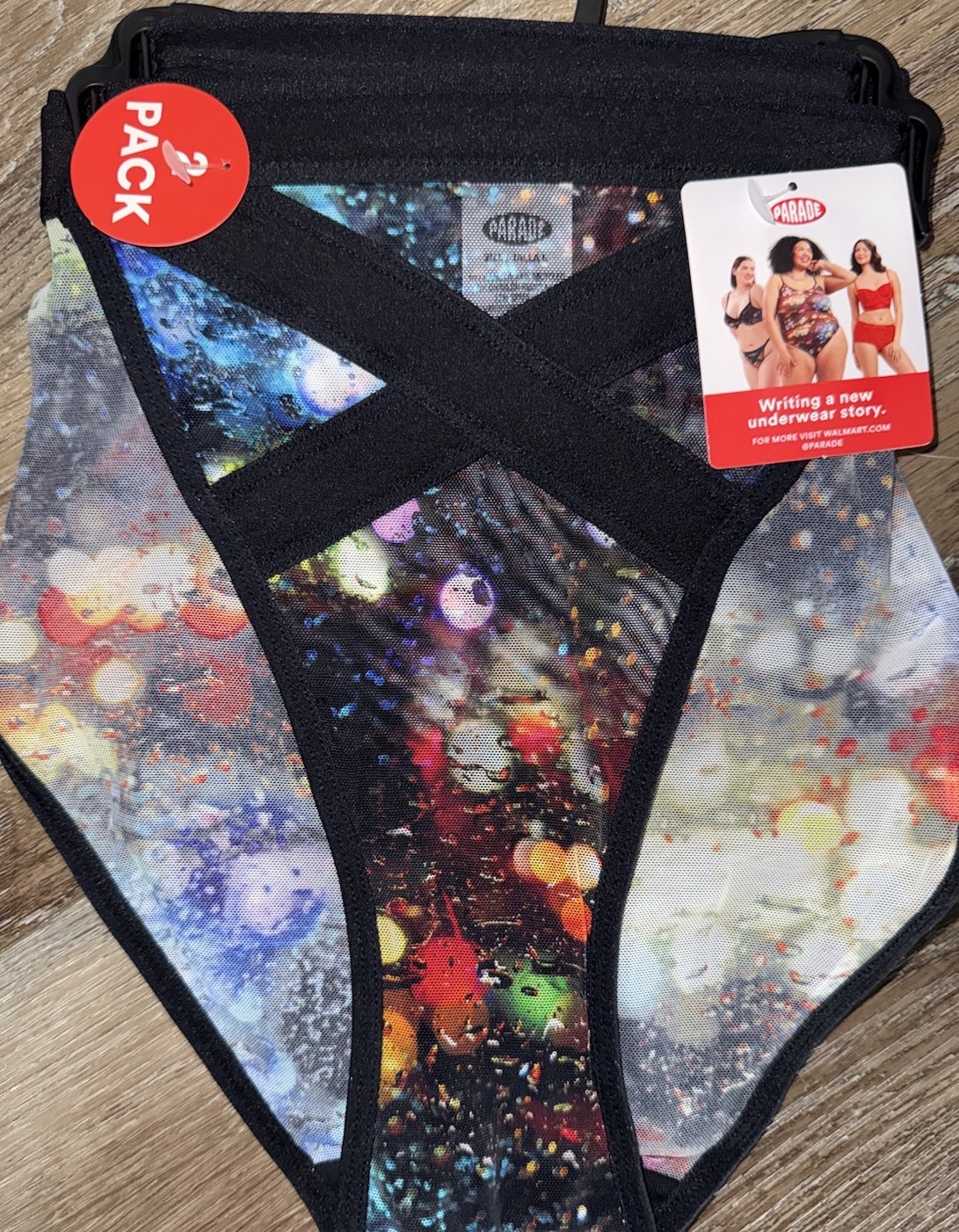 Parade ~ Womens String Bikini Underwear Panties 2-Pair All Lace Nylon ~ 3XL