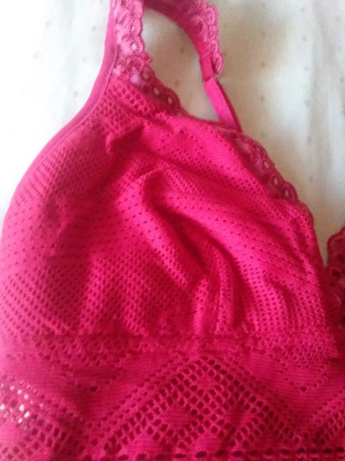 ARIANNE LINGERIE CAMISOLE AND PANTIES SIZE SMALL RED BURGUNDY KNIT NWT