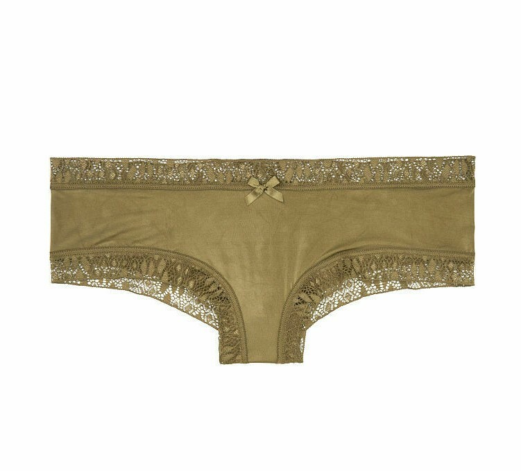 Victorias Secret SNAKE Lace Cheeky SEXY Panty Cutout Silk Satin NWT Stretch Ring