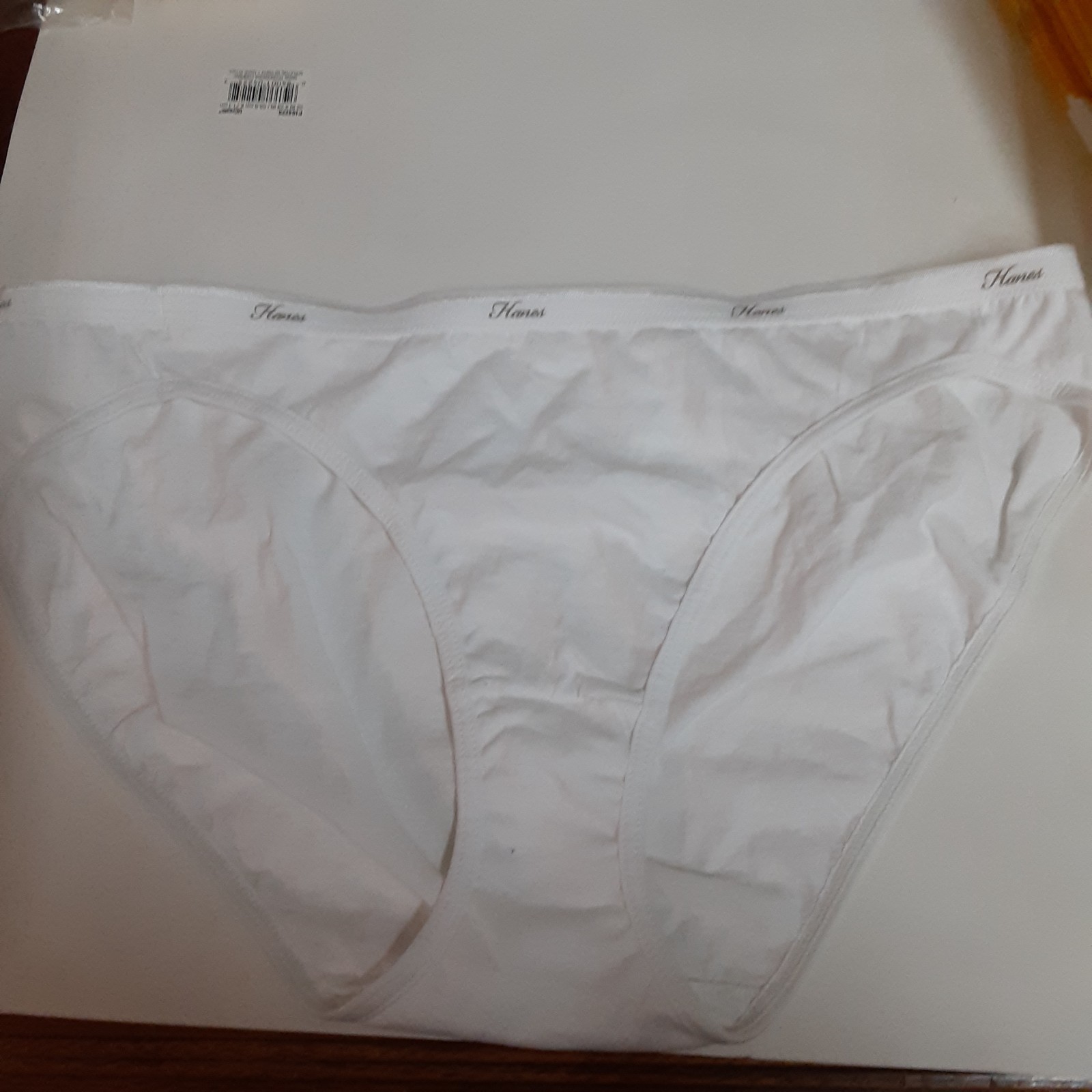 Hanes Womens Size 9 White Hipster 100 % Cotton Underwear 1 Pair