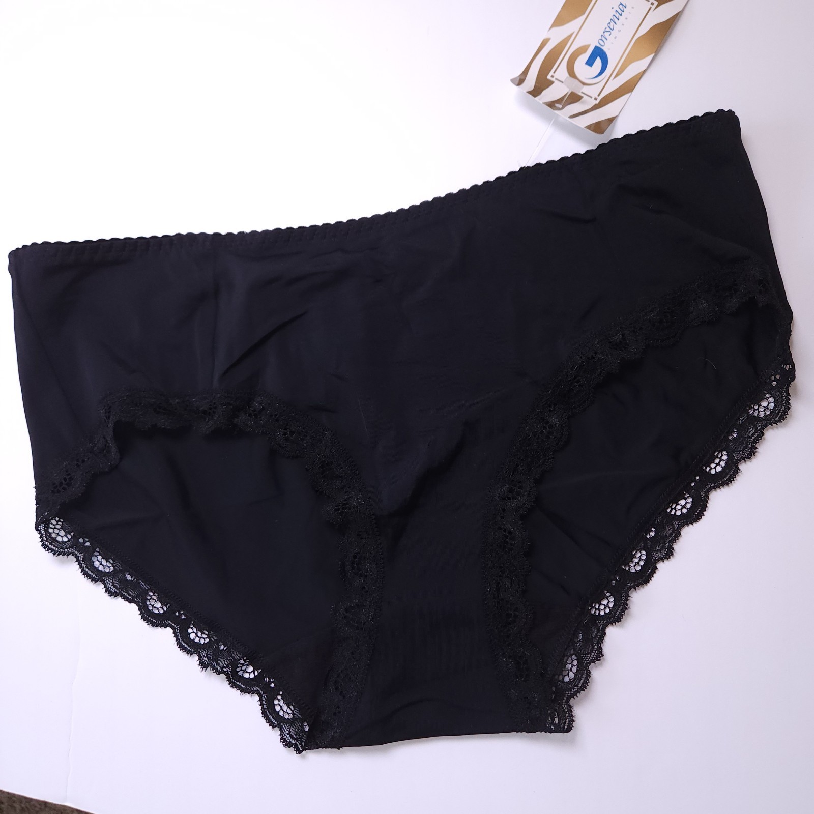 XL bikini panties, set of 3, European lingerie, cream, black, beige panties