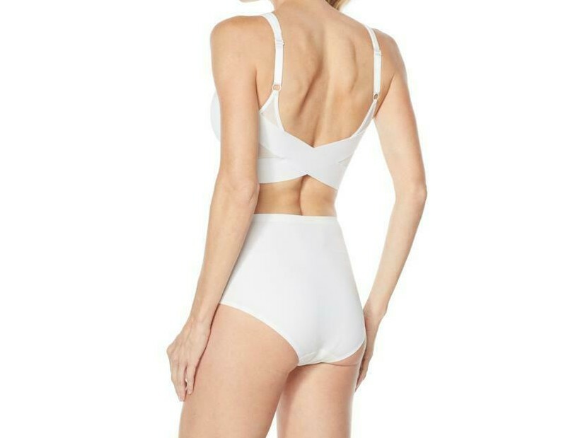 Rhonda Shear Women’s 2-pack Mesh Detail Panty Solid Nude/White Medium Size