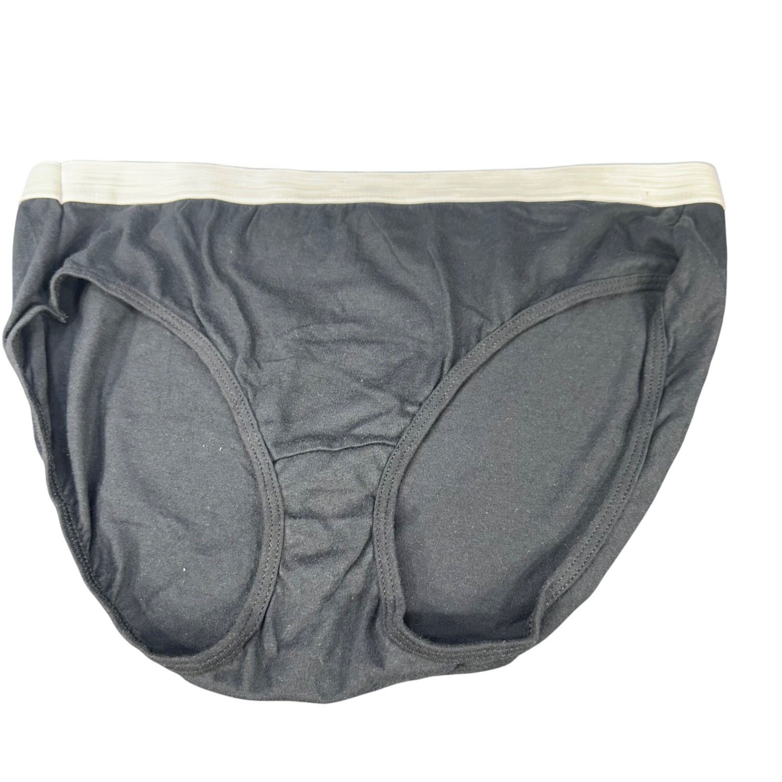Hanes Womens Size XL 8 Panty Bikini Brief Black White New Without Tags