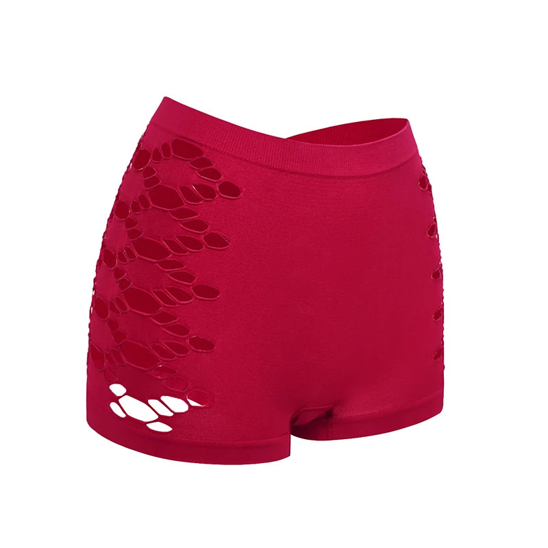 Boyshort Panties Mid Rise Hollow Out Comfortable Women’s Boxer Underwear