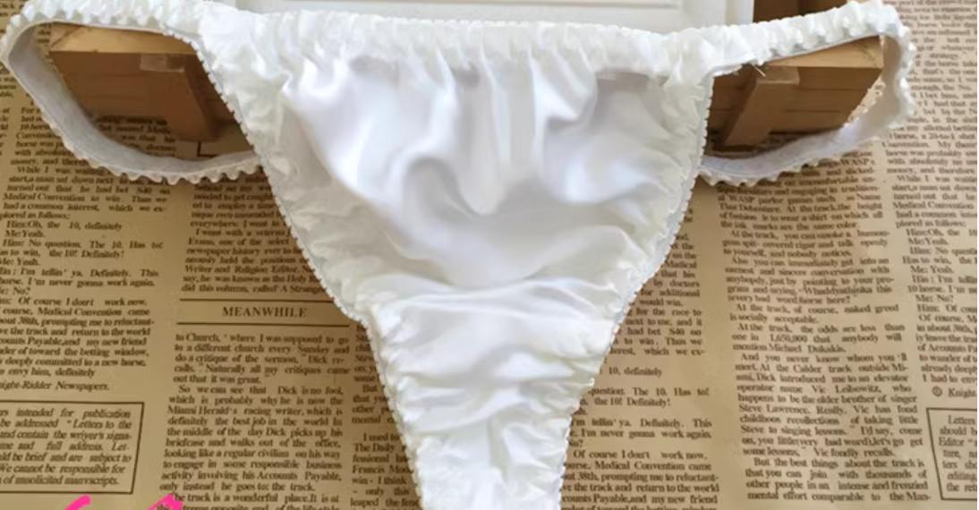 100% mulberry silk fancy & sexy women’s thongs various designs one size UK 8-12