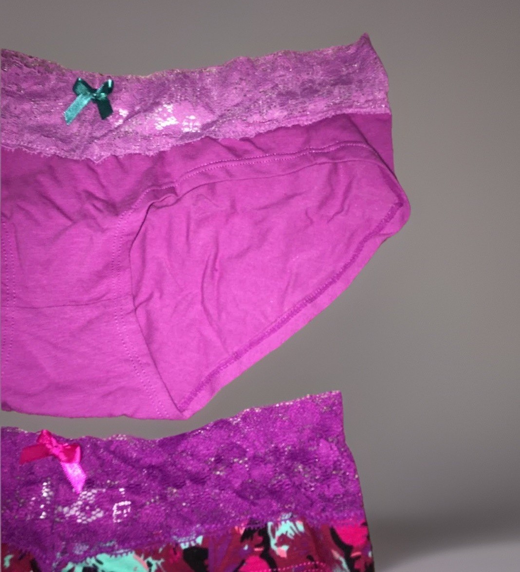 Cupcake Panty Affinitas 3 Hipster Small Pink Purple Multi Great for Travel NIP