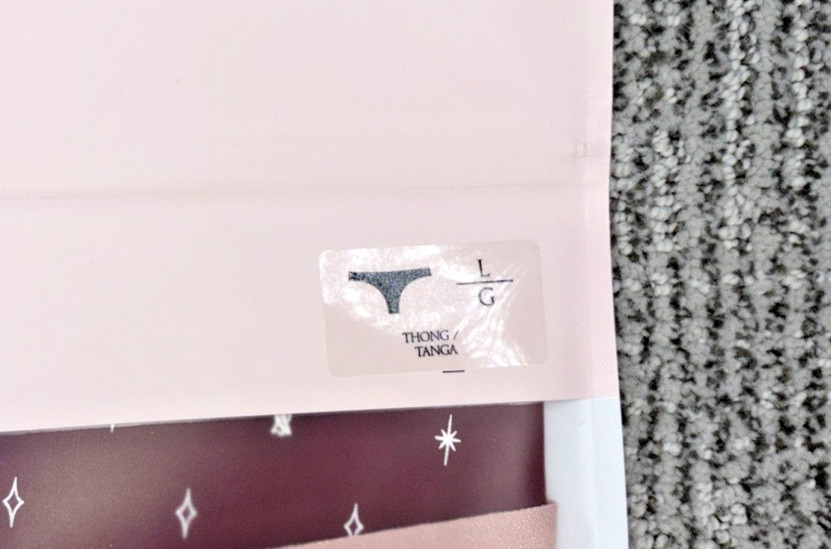 Victoria’s Secret NEW Large No Show Shine Thong Panties 5 Pack Multi Logo Sexy