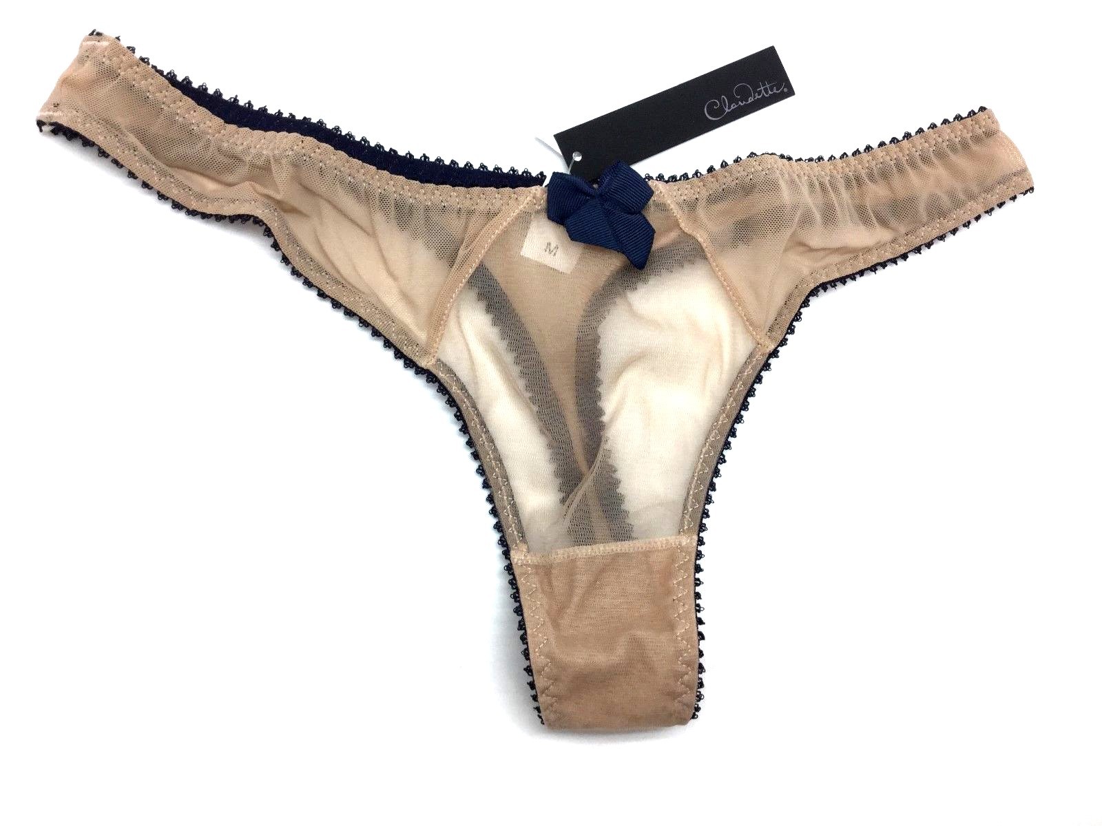 Claudette Dessous Thong Bikini Panty Briefs Sexy Lingerie Panties Sandstone Navy