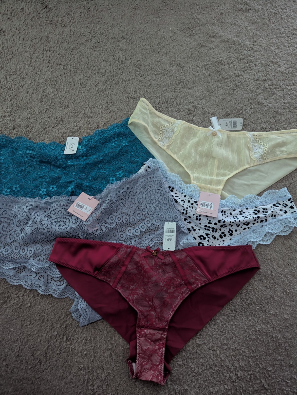 5 X BOUX AVENUE ASSORTED BRIEFS SHORTS SIZE UK 12 NEW RRP £57