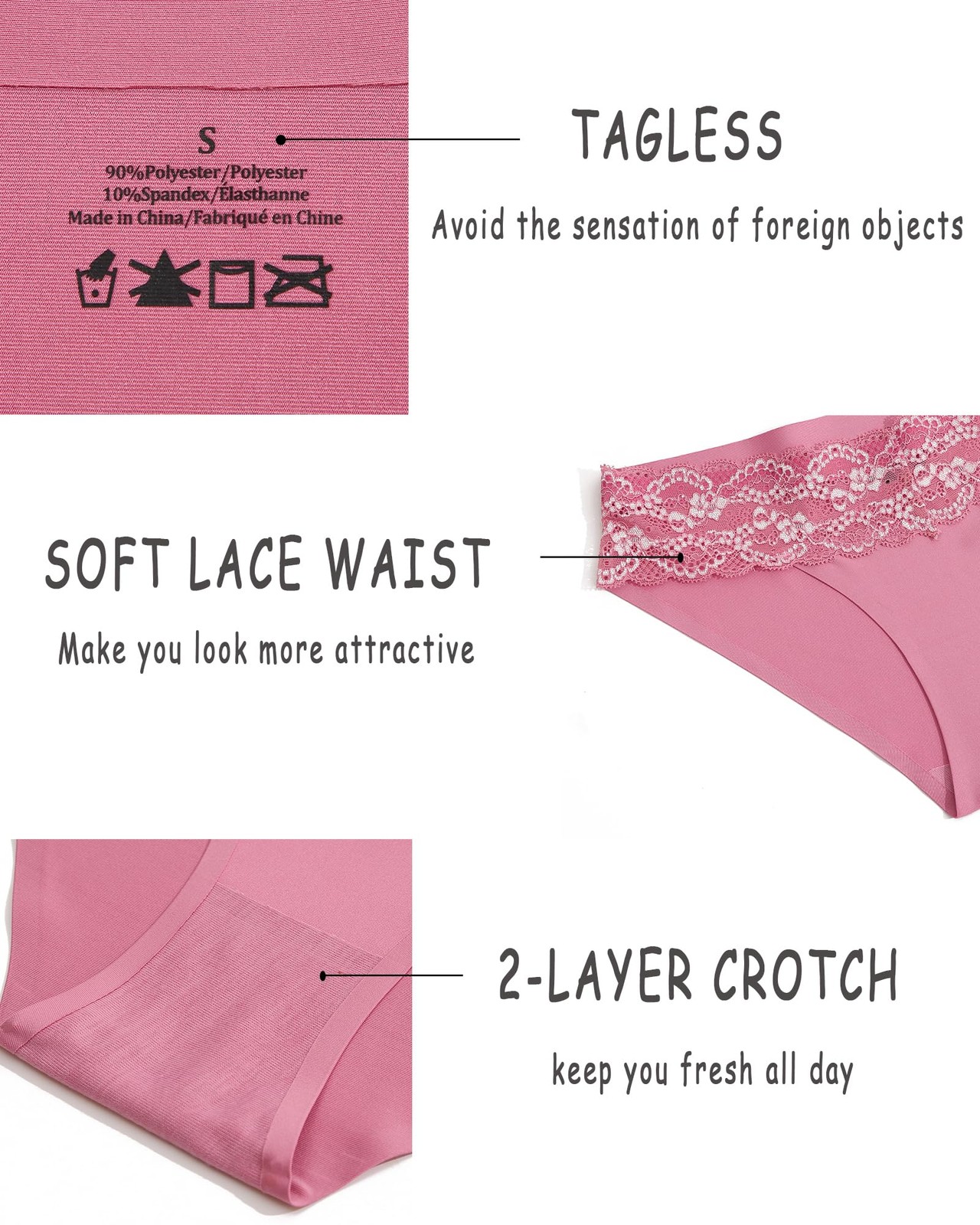 Which is Seamless Underwear for Women Sexy No Show Bikini Medium, Color A-6