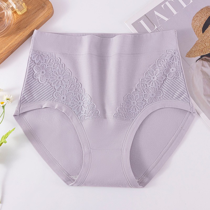 Women’s Plus Size Cotton Panties – 10A Antibacterial High-Waisted 3PCS