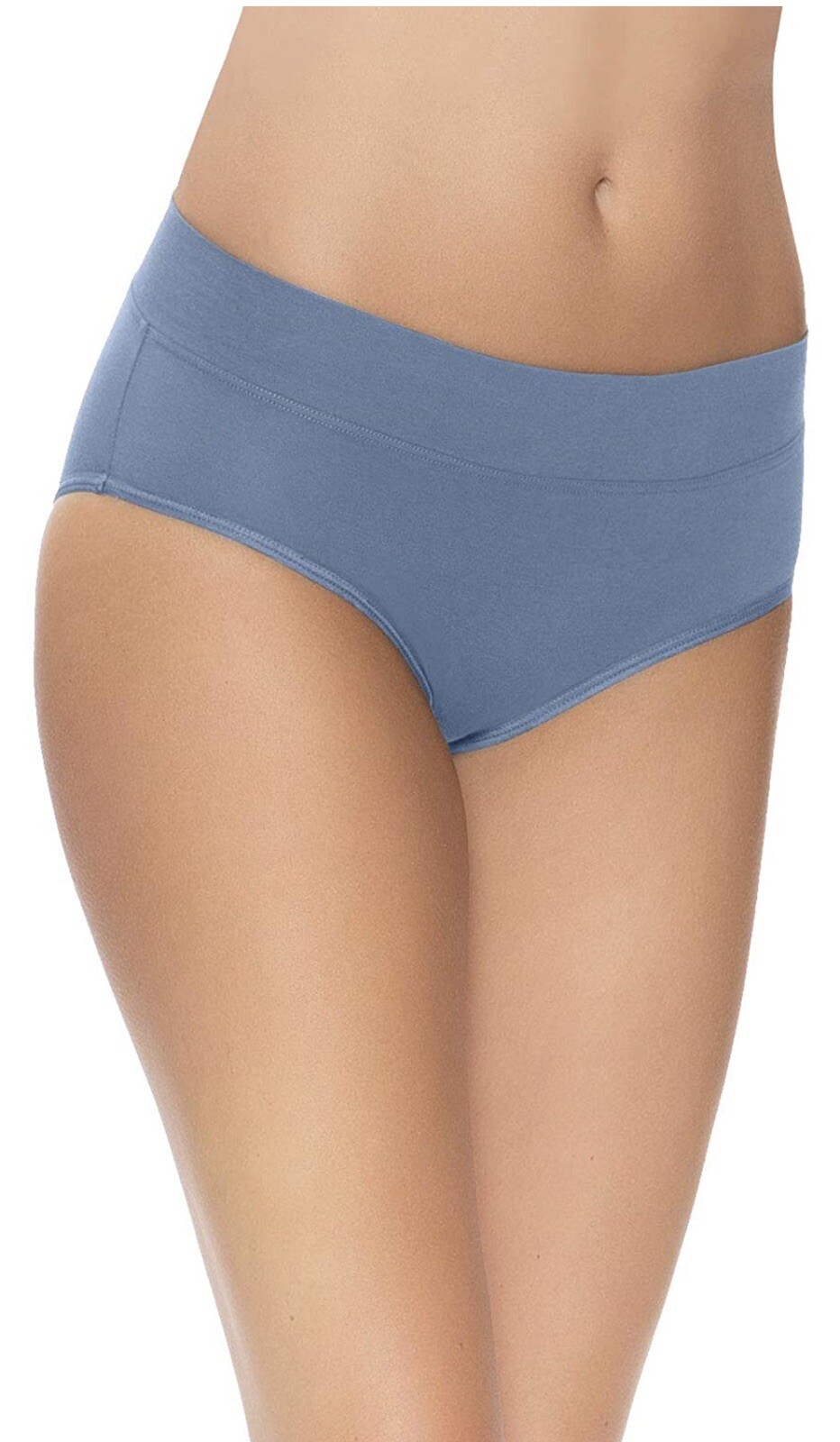 Felina, 5-Pack Pima Cotton Wide Waistband Hipster Panties, Assorted Colors