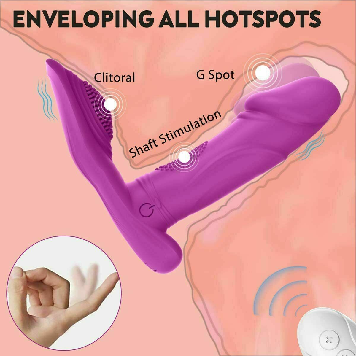 Panty Wiggling Vibrating Panties Wearable Massager Remote Control Toy for Women