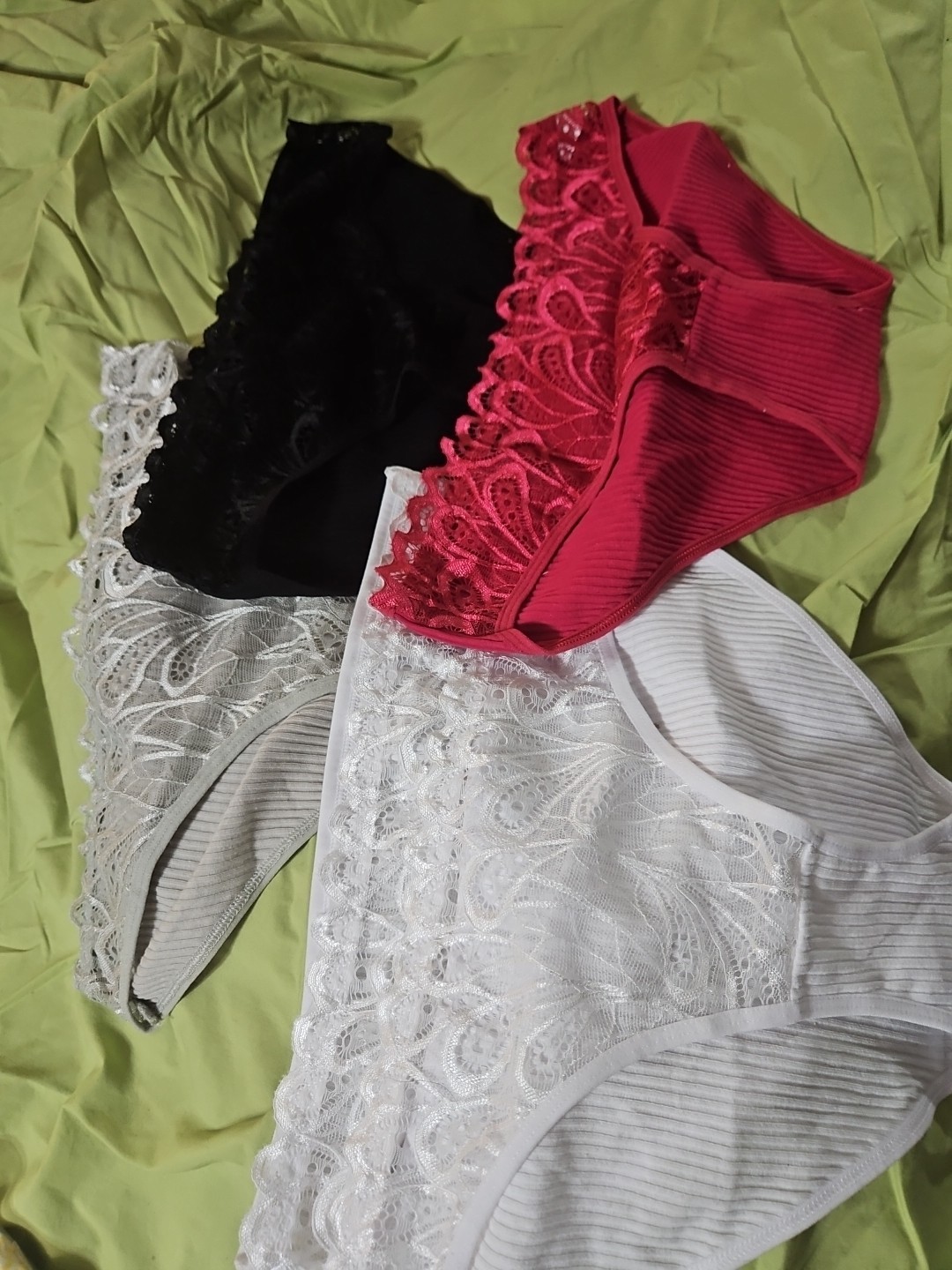 5 Pair Large Women’s Panties Assorted Colors Hipster Cut Lace Front