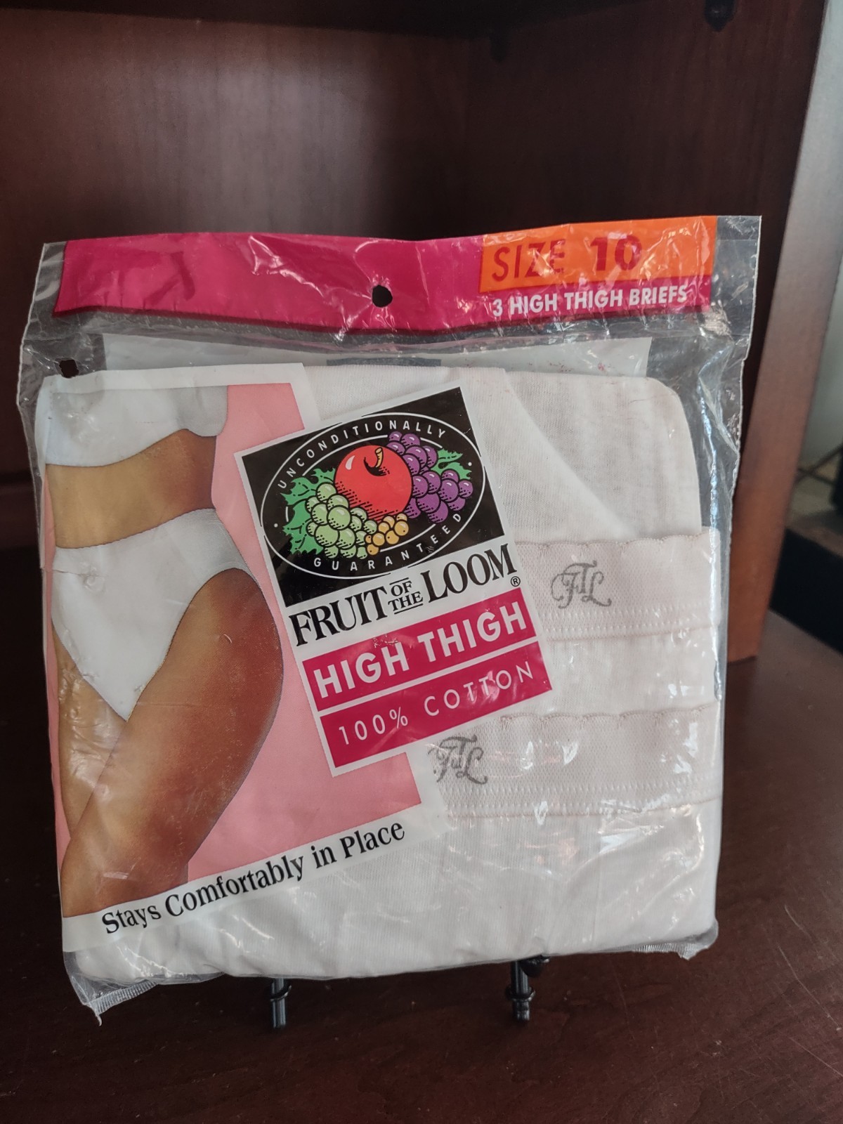 Vintage Fruit Of The Loom High Thigh Cotton 3 Pack Women Size 10 Panty Underwear