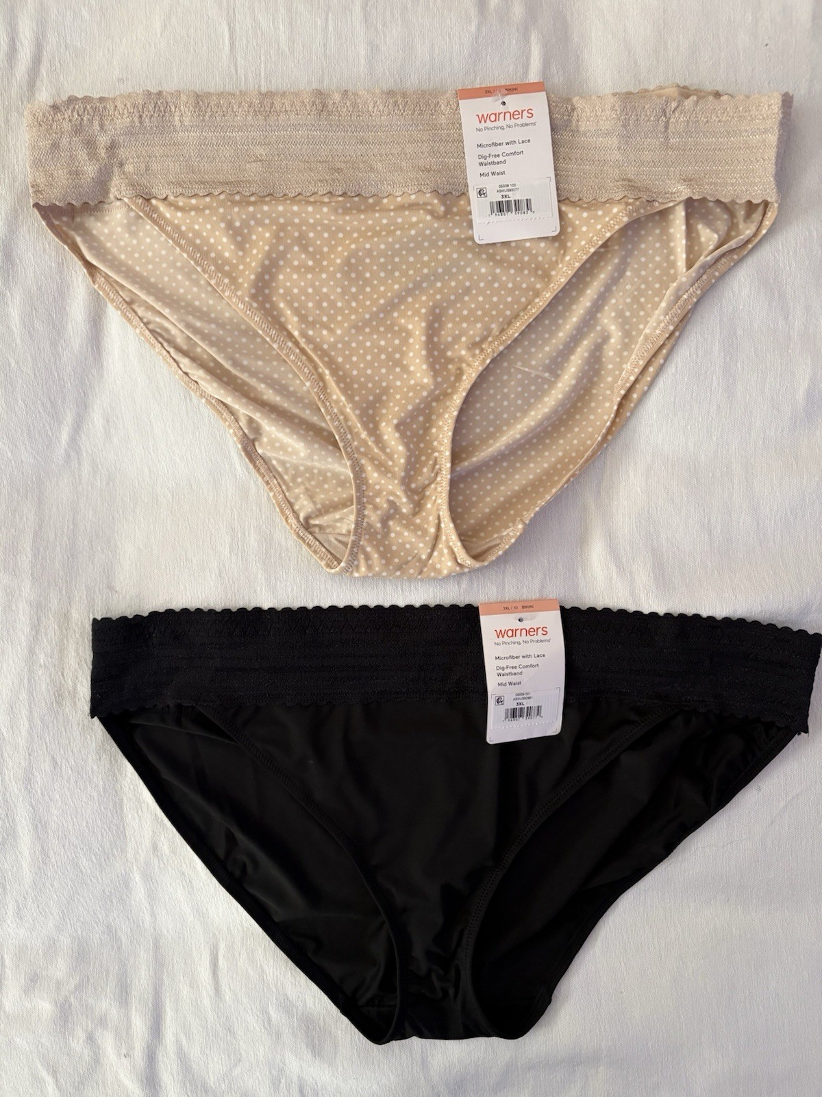 NEW Warners Hipster Panty No Pinching Problems 2 Pair Women’s Panty Size 3Xlarge