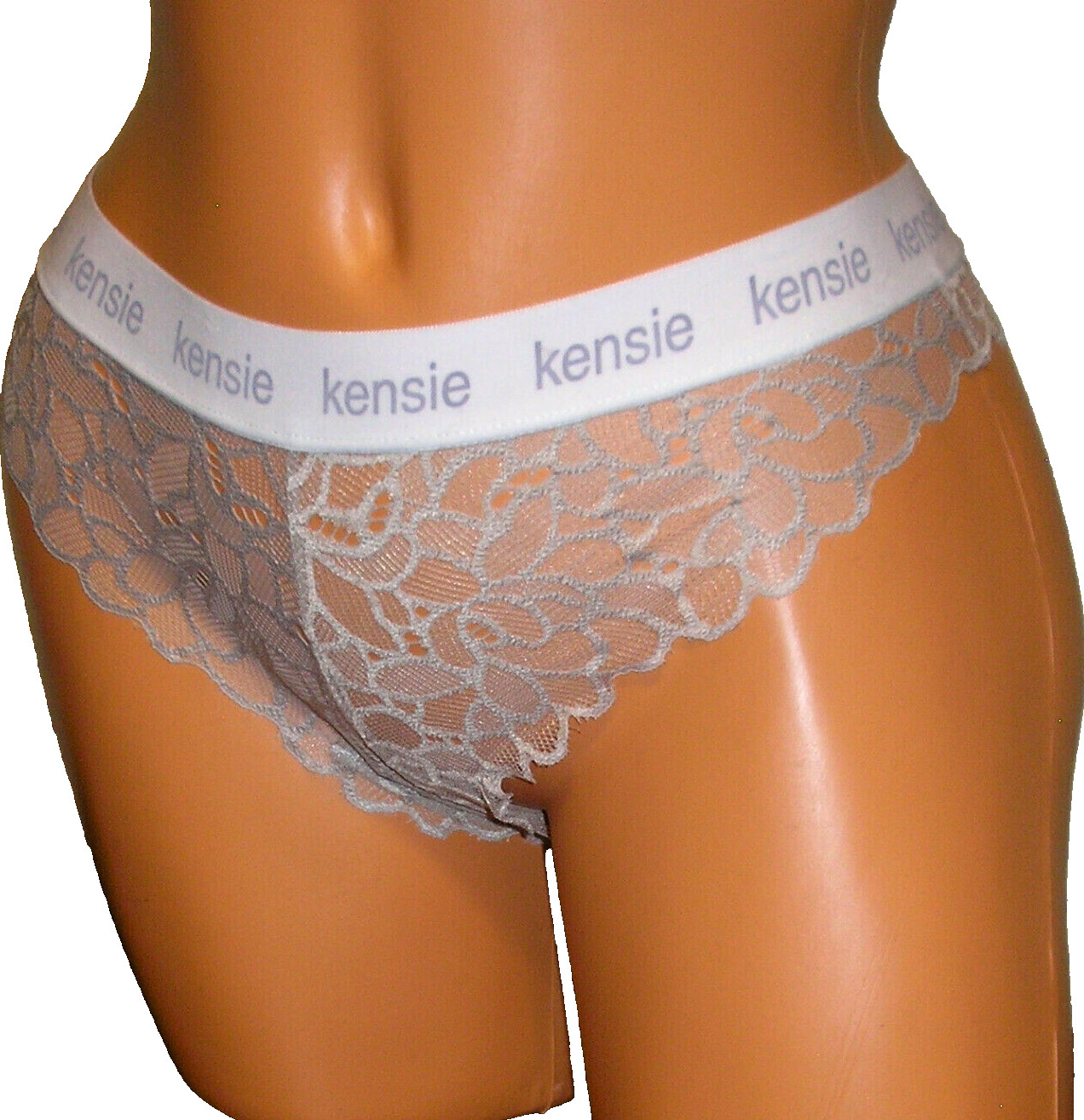 Panties Lingerie Kensie Beige Lace Thong Large Adult Gift