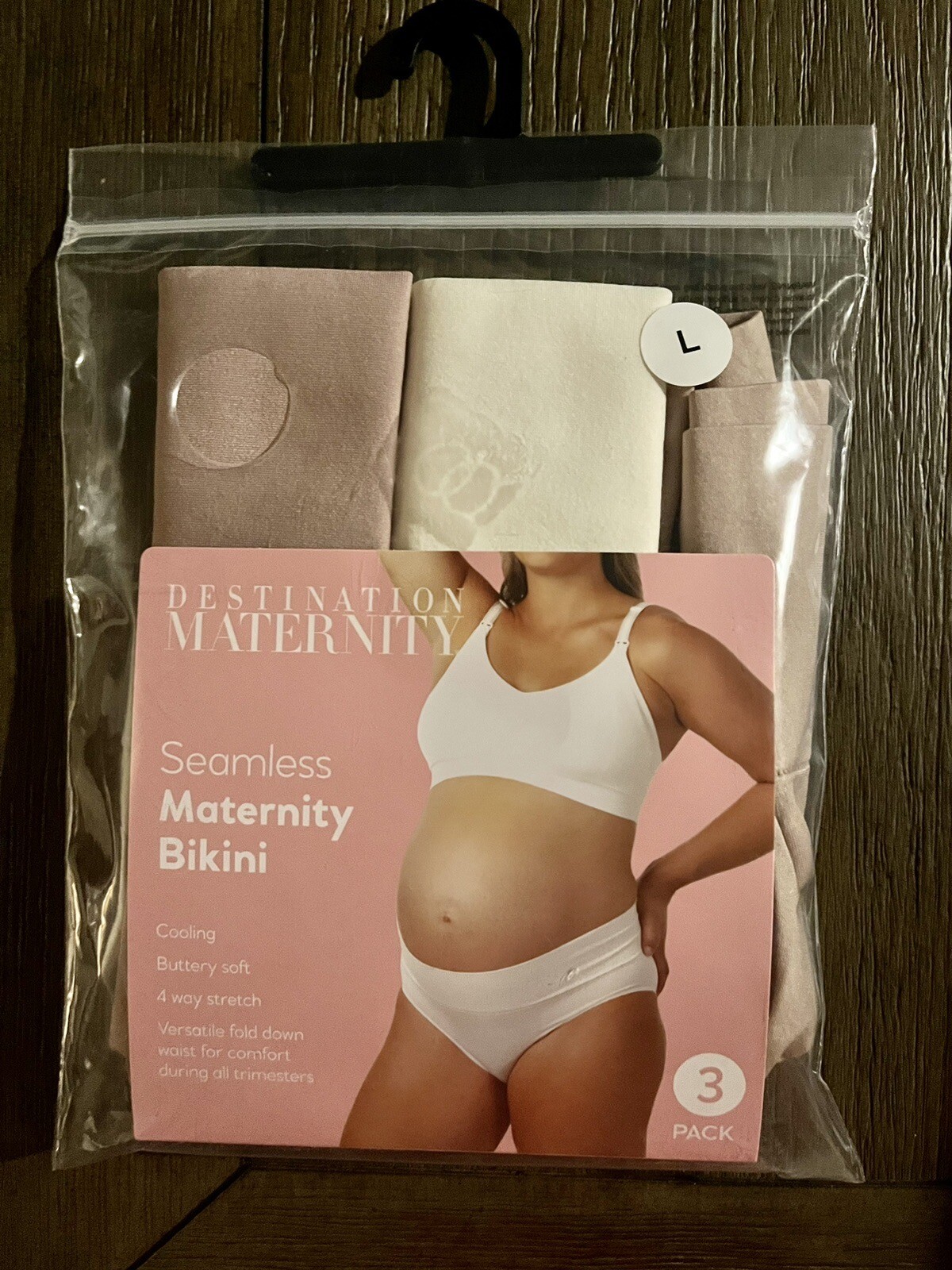 Womens Destination Maternity Bikini Underwear Seamless Cooling Fold Down L XL XX